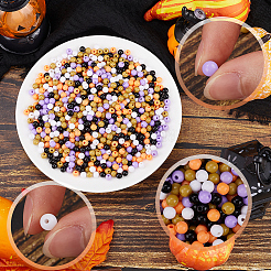 Halloween Theme 1500Pcs 5 Colors Opaque Acrylic Beads&nbsp;MACR-SP0001-01A-02