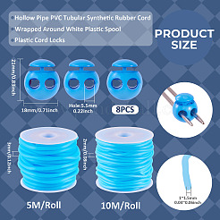 15M 2 Styles Hollow Pipe PVC Tubular Synthetic Rubber Cord&nbsp;RCOR-TA0001-20