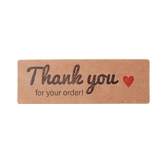 Rectangle Thank You Theme Paper Stickers&nbsp;X-DIY-B041-33C
