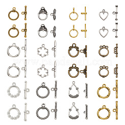 Tibetan Style Alloy Toggle Clasps&nbsp;PALLOY-TA0001-48