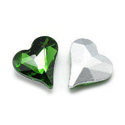 Pointed Back Glass Rhinestone Cabochons&nbsp;RGLA-T031-12x13mm-20