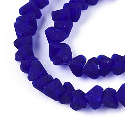 Frosted Transparent Glass Beads Strands&nbsp;GLAA-N016-4mm-03