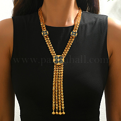 Vintage Alloy Enamel Long Tassel Y Necklaces for Women&nbsp;QE5106