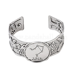 Constellation Alloy Open Cuff Bangles for Women Men&nbsp;BJEW-C064-01AS-10