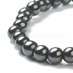 Synthetic Non-magnetic Hematite Beaded Stretch Bracelets&nbsp;BJEW-D446-B-22