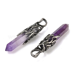 Natural Amethyst Pendants&nbsp;G-H332-10AS-03