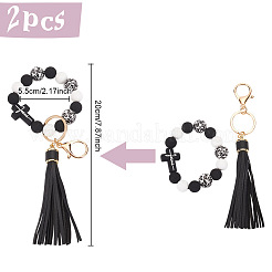 2Pcs Silicone with PU Leather Pendant Decorations&nbsp;HJEW-AN0001-01