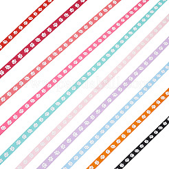 50 Yards 10 Colors Polyester Grosgrain Ribbon&nbsp;OCOR-MP0001-01