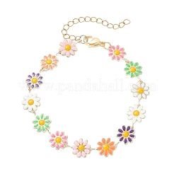 3Pcs Brass Enamel Link Chain Bracelets for Women&nbsp;BJEW-JB01439