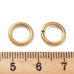 Ion Plating(IP) 304 Stainless Steel Open Jump Rings&nbsp;STAS-M081-02G-01