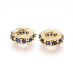 Golden Plated Brass Micro Pave Cubic Zirconia Ling Rings&nbsp;ZIRC-D118-08-6mm-G