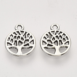 Tibetan Style Alloy Pendants&nbsp;TIBEP-T009-25AS-RS