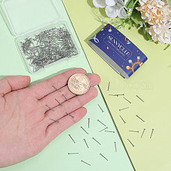 300Pcs 304 Stainless Steel Flat Round Blank Peg Stud Earring Settings&nbsp;STAS-SC0021-55