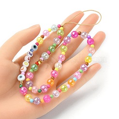 Word LOVE Acrylic Mobile Straps&nbsp;HJEW-YW0001-04