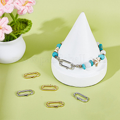 6Pcs 2 Colors Brass Clasps&nbsp;KK-WR0001-79