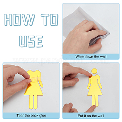 Acrylic TOILET Sign Stickers&nbsp;DIY-WH0569-66A-03
