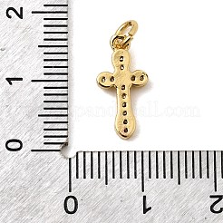 Brass Micro Pave Cubic Zirconia Pendants&nbsp;KK-I360-006G-03