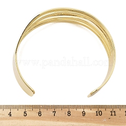 Hollow Brass Cuff Open Bangles&nbsp;BJEW-M060-04G