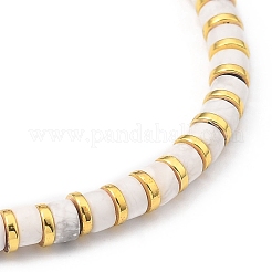 Natural Howlite Stretch Beaded Bracelets&nbsp;BJEW-JB05496-01