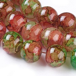 Spray Painted Glass Beads Strands&nbsp;GLAA-A038-C-47