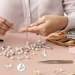 DIY 304 Stainless Steel Horse Pendant Necklace Making Kit&nbsp;DIY-DR0001-44