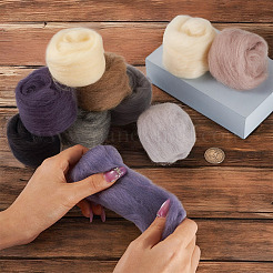 50G 10 Styles Needle Felting Wool Roving&nbsp;DIY-TA0012-77