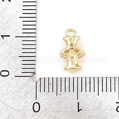 Brass Micro Pave Clear Cubic Zirconia Charms&nbsp;KK-Z151-18G-I