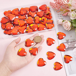 50Pcs Flat Back Acrylic Rhinestone Cabochons&nbsp;OACR-OC0001-18A