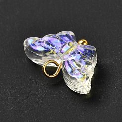 Electroplate Transparent Glass Pendants&nbsp;PALLOY-JF00903