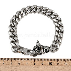 304 Stainless Steel Cuban Chain Bracelets for Men&nbsp;BJEW-I321-01ASP