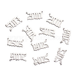 Stainless Steel Birth Year Charms&nbsp;STAS-CJ0001-107