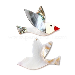 Natural Freshwater Shell & Black Lip Shell & Paua Shell Pendants&nbsp;SHEL-F007-04