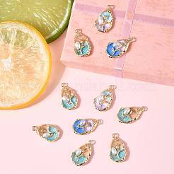 10Pcs Alloy Enamel Pendants&nbsp;ENAM-FS0003-25