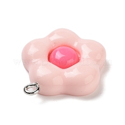 Opaque Resin Floral Pendants&nbsp;RESI-Z028-03A