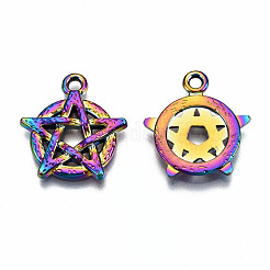 Rainbow Color Alloy Pendants&nbsp;PALLOY-S180-034-RS
