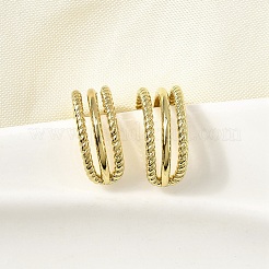 Brass Triple C-Shaped Cuff Earrings&nbsp;EJEW-L261-018G