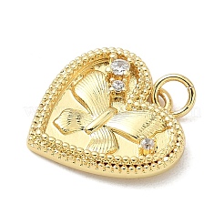 Brass Micro Pave Cubic Zirconia Pendants&nbsp;KK-Z120-35G