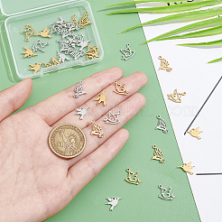 36Pcs 6 Style 304 Stainless Steel Charms&nbsp;STAS-DC0008-87