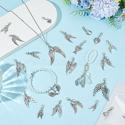 60Pcs Wing Alloy Pendant Decorations&nbsp;HJEW-ME00122