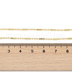 Brass Ball and Column Link Chains Necklace for Women&nbsp;NJEW-P265-22G