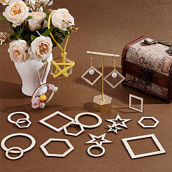 200Pcs 16 Styles Wood Sheets&nbsp;WOOD-PH0003-95