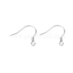 Anti-Tarnish Rhodium Plated 925 Sterling Silver Earring Hooks&nbsp;STER-N016-30P