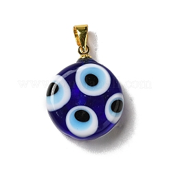 Handmade Evil Eye Lampwork Pendants&nbsp;LAMP-F030-01G