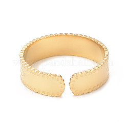 Ion Plating(IP) 304 Stainless Steel Rhombus Pattern Open Cuff Ring for Women&nbsp;LS-RJEW-I096-07G