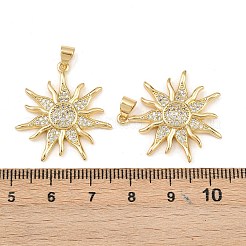 Brass Cubic Zirconia Pendants&nbsp;KK-L251-33G