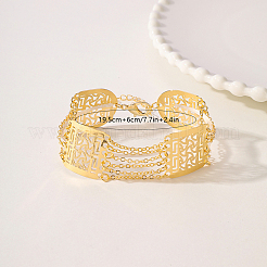 Hollow Brass Wide Link Bracelets for Women&nbsp;MB3703