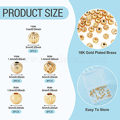 45Pcs 5 Styles Brass Spacer Beads&nbsp;KK-TA0009-11