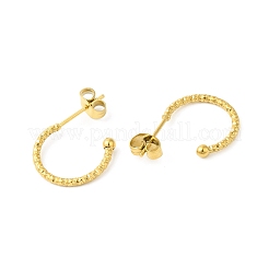 PVD Vacuum Plating 304 Stainless Steel Ring Stud Earrings&nbsp;EJEW-D057-03B-G