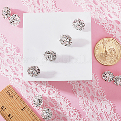 10Pcs Alloy Rhinestone Shank Button for Garment Accessories&nbsp;BUTT-GF0001-29
