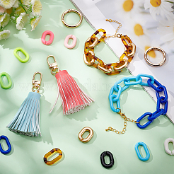 DIY Curb Chain Bracelet Keychain Making Kit&nbsp;DIY-PH0009-41
